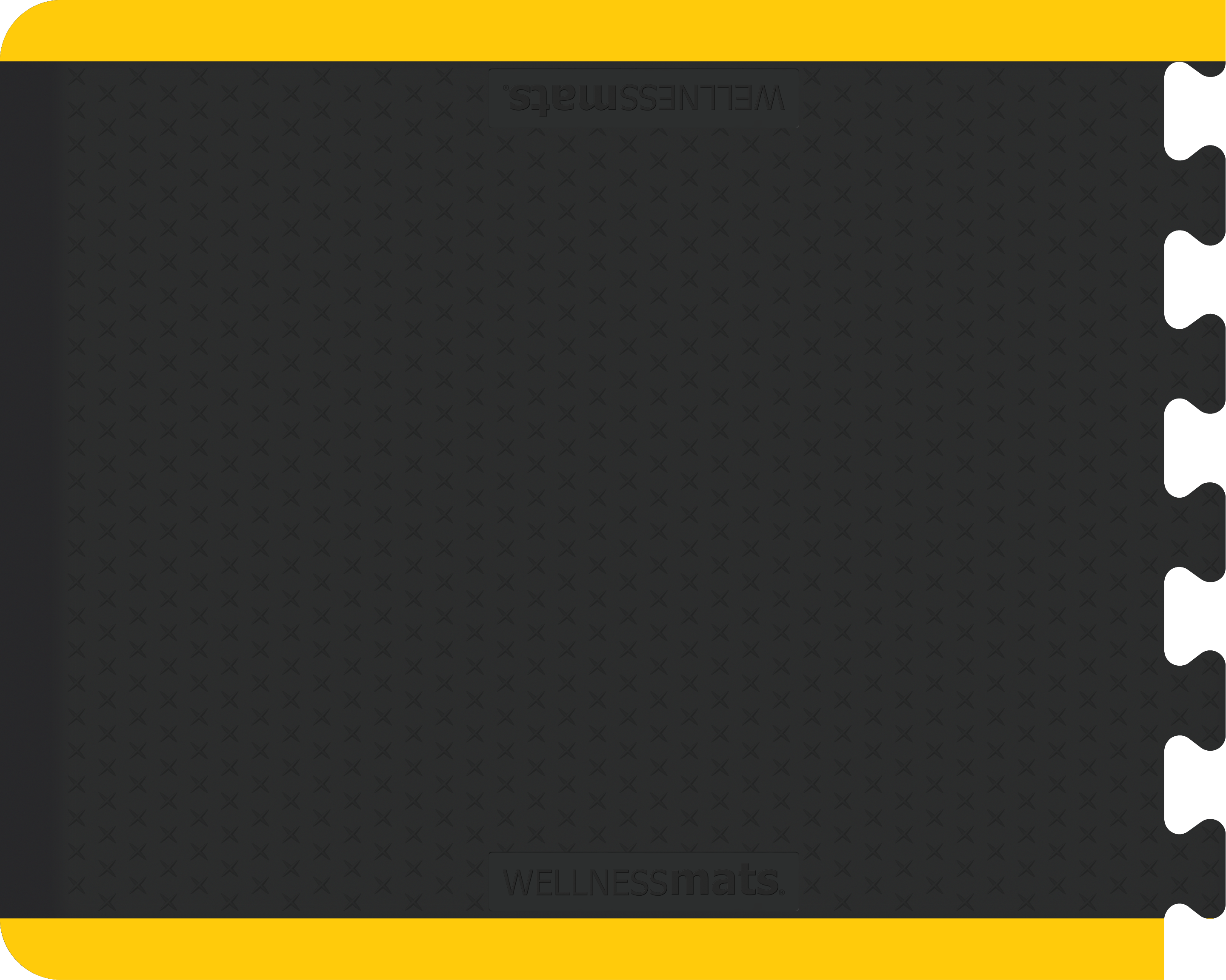 wellnessmats-connect-end-modular-mat-32-x-39-black-w-yellow-safety-edges image 1