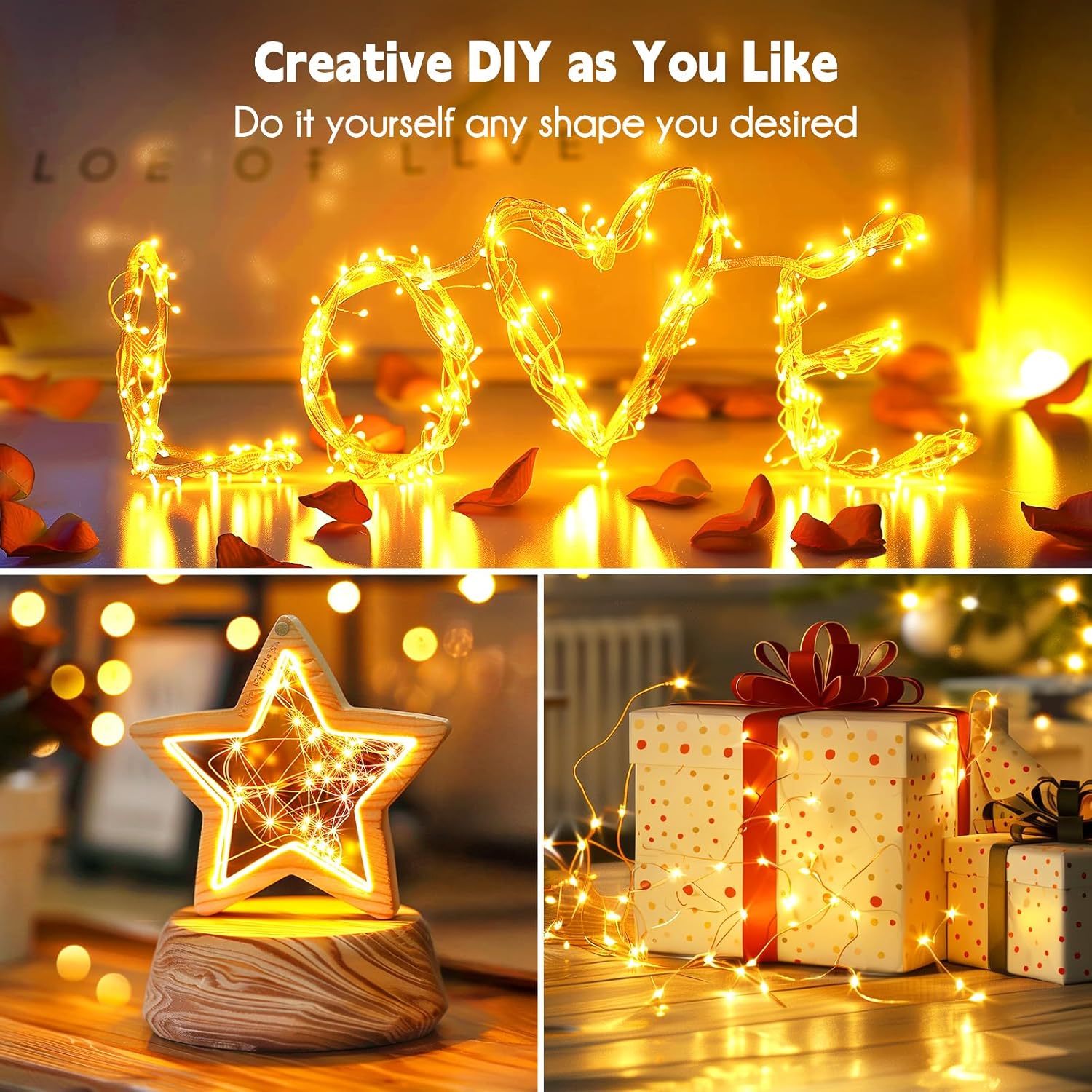 brightown-2-pack-33ft-100-led-plug-in-silver-wire-firefly-fairy-lights-warm-whit image 6
