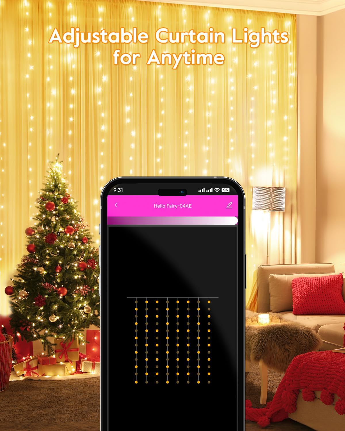 brightown-9-8ft-300-led-smart-curtain-window-string-lights-with-app-and-remote-8 image 4