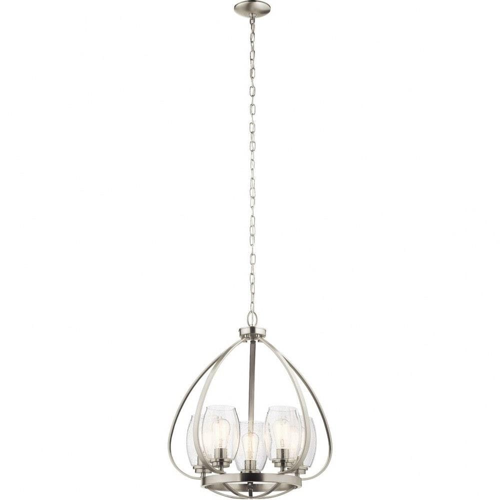 kichler-tuscany-24-5-light-chandelier-with-clear-seeded-glass-in-brushed-nickel- image 1