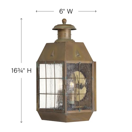 hinkley-nantucket-restoration-two-light-large-outdoor-wall-mount-in-aged-brass image 7