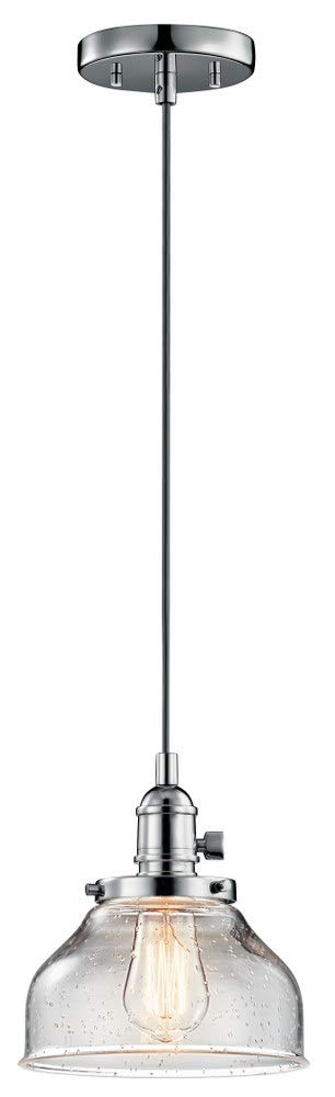 kichler-avery-8-5-1-light-bell-mini-pendant-with-clear-seeded-glass-in-chrome image 7