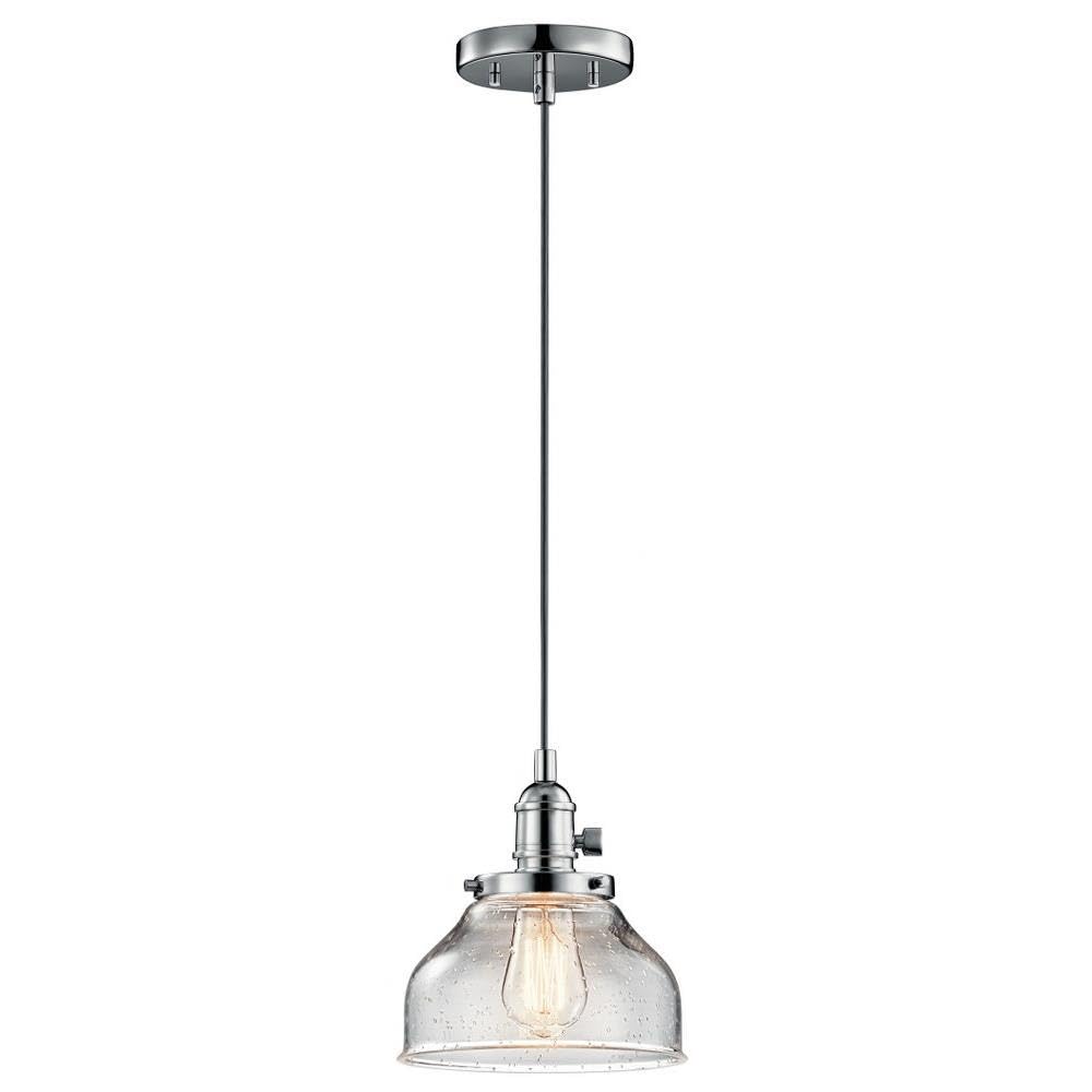 kichler-avery-8-5-1-light-bell-mini-pendant-with-clear-seeded-glass-in-chrome image 1