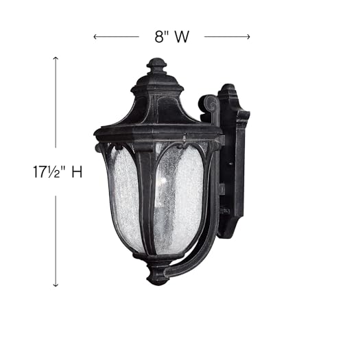 hinkley-trafalgar-traditional-one-light-small-outdoor-wall-mount-in-museum-black image 7