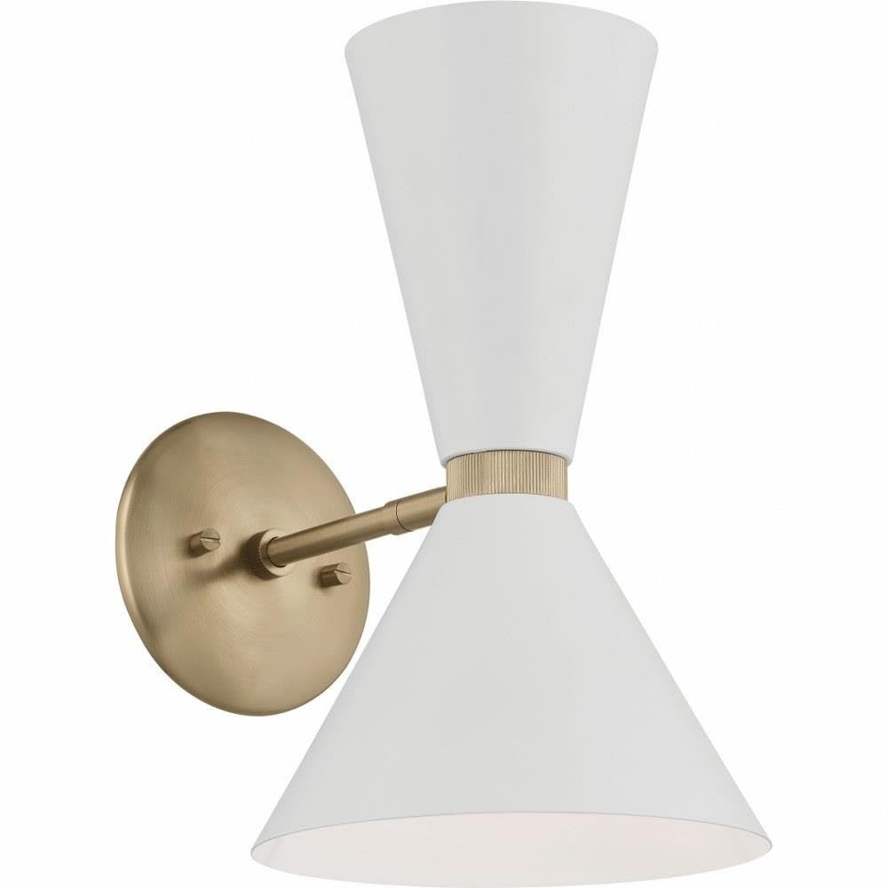 kichler-phix-2-light-wall-sconce-champagne-bronze-with-black-pivoting-shades-mod image 5