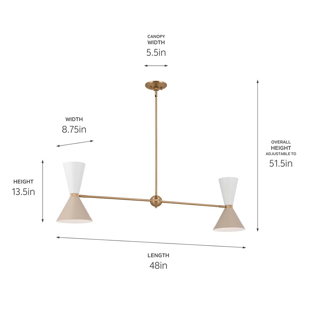 kichler-phix-4-light-linear-chandelier-champagne-bronze-mid-century-linear-chand image 3