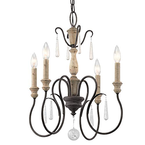 kichler-43615wzc-four-light-chandelier-warm-brass image 5