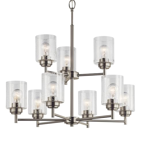 kichler-winslow-27-9-light-2-tier-chandelier-in-brushed-nickel-with-clear-seeded image 7