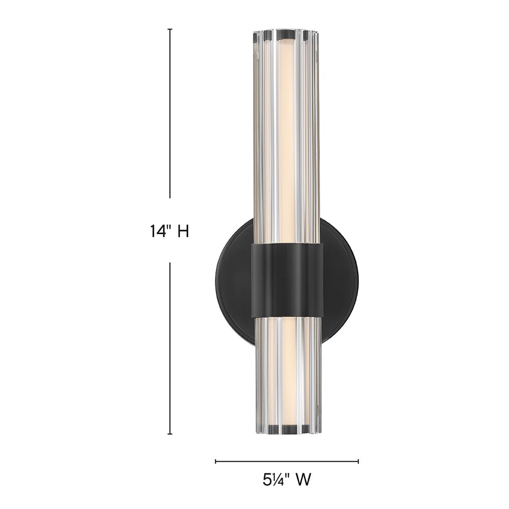 hinkley-georgette-medium-led-sconce-black-ada-compliant-damp-rated-integrated-le image 2