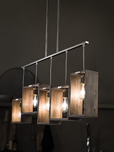 kichler-44216clp-industrial-frames-5-light-rustic-linear-chandelier-reclaimed-wo image 4