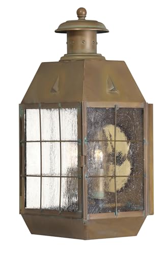 hinkley-nantucket-restoration-two-light-large-outdoor-wall-mount-in-aged-brass image 6