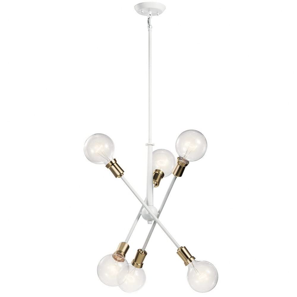 kichler-armstrong-6-light-sputnik-chandelier-black-adjustable-arms-43095bk image 5