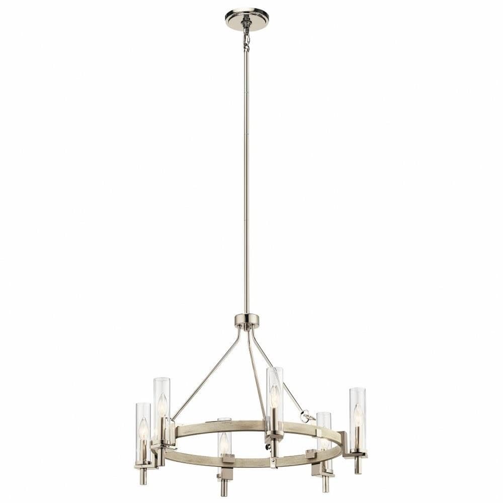 kichler-44284www-telan-transitional-six-light-chandelier-in-pewter-nickel-silver image 1
