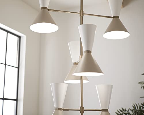 kichler-phix-12-light-foyer-chandelier-champagne-bronze-with-greige-and-white-sh image 7