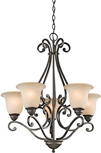 kichler-camerena-5-light-chandelier-olde-bronze-31-25-inch-white-scavo-glass-wit image 5