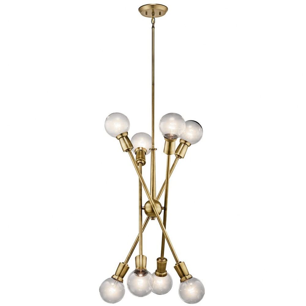 kichler-armstrong-8-light-sputnik-chandelier-in-natural-brass image 3