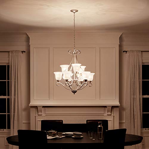 kichler-camerena-34-5-9-light-two-tier-chandelier-in-brushed-nickel-with-white-s image 6