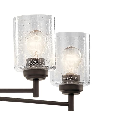 kichler-winslow-8-light-oval-chandelier-in-olde-bronze-with-clear-seeded-glass image 7