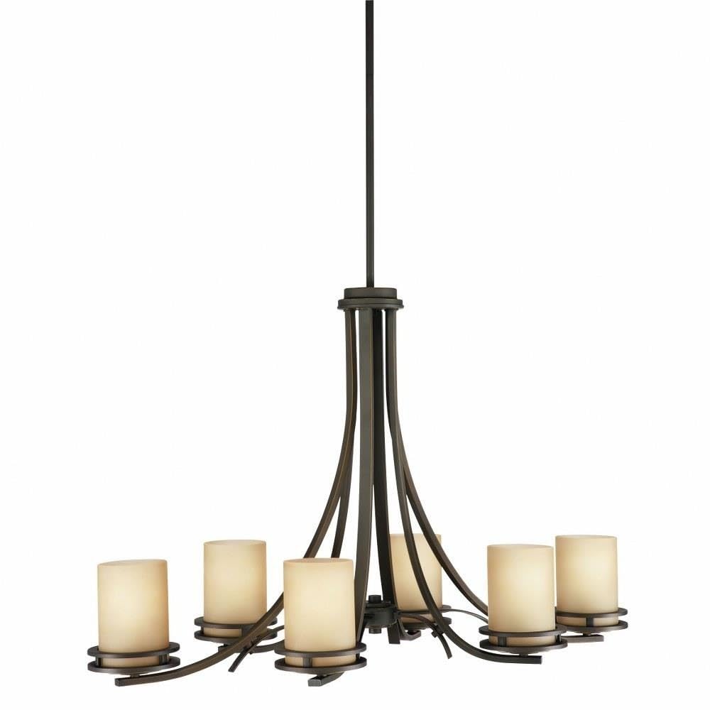 kichler-hendrik-6-light-oval-chandelier-olde-bronze-traditional-oval-chandelier- image 1