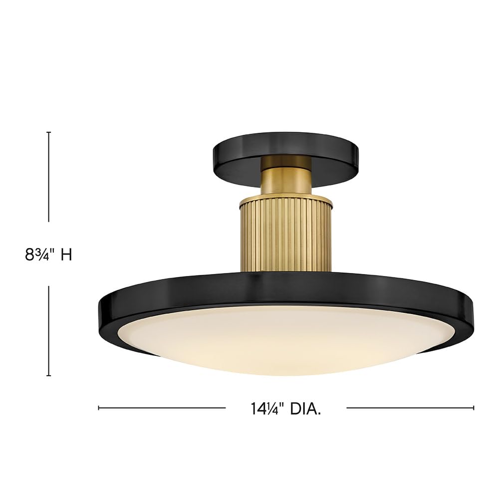 hinkley-kieran-medium-semi-flush-mount-black image 2