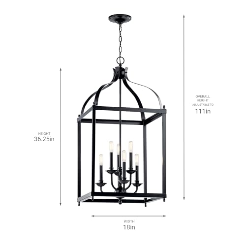 kichler-larkin-6-light-pendant-chandelier-black-36-25 image 8