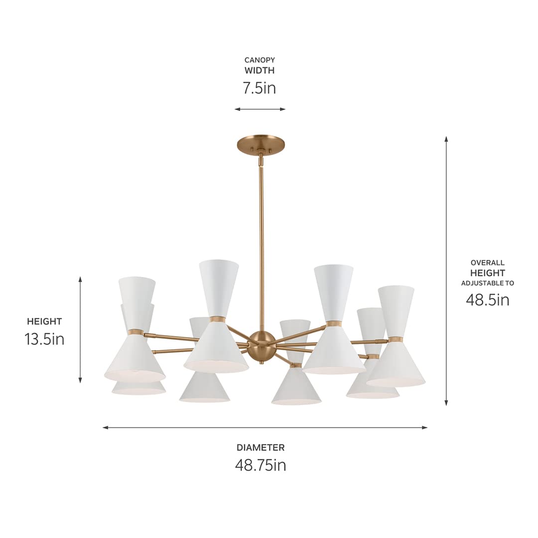 kichler-phix-48-75-16-light-chandelier-in-champagne-bronze-with-white-shades image 3