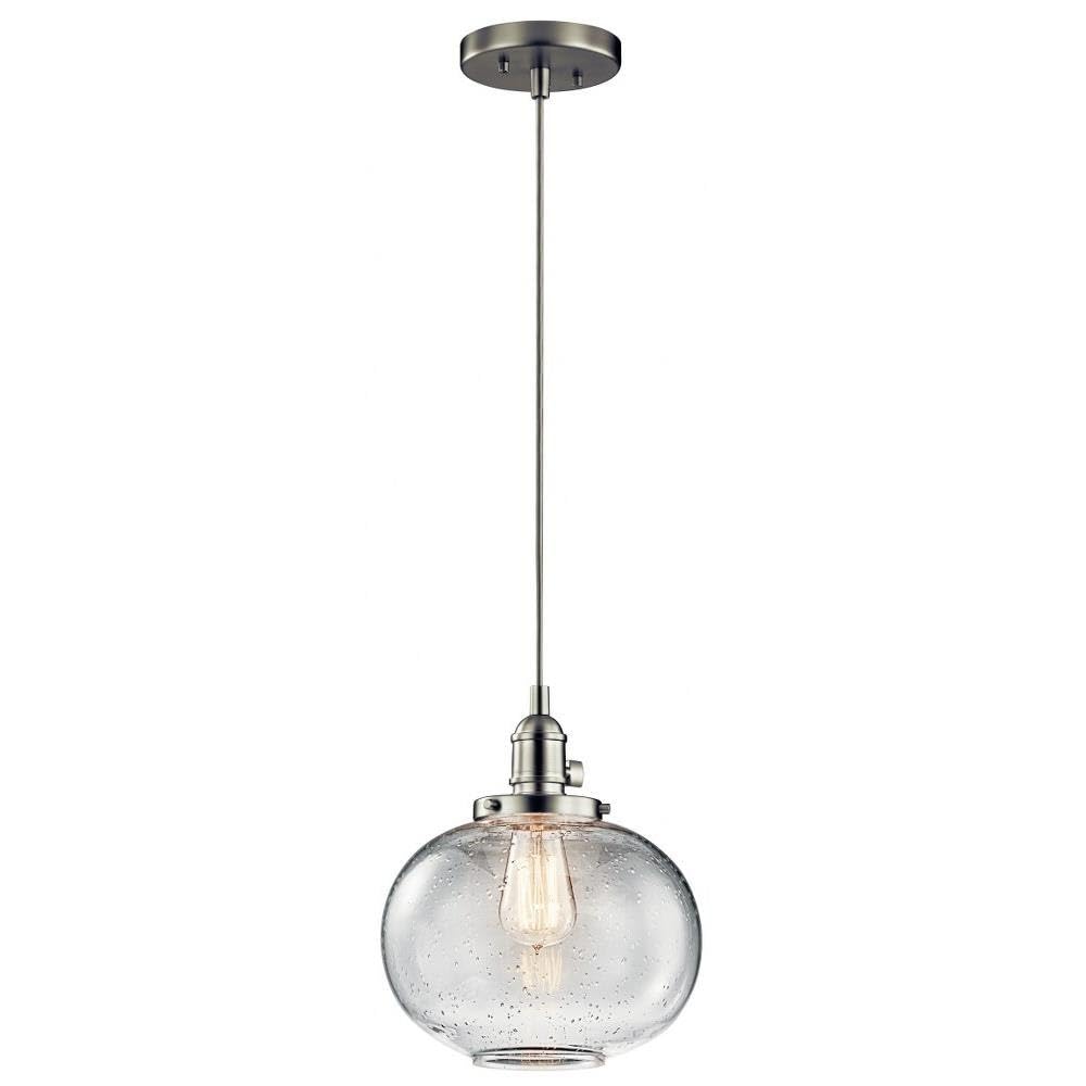 kichler-avery-9-75-1-light-mini-pendant-with-clear-seeded-glass-brushed-nickel image 1