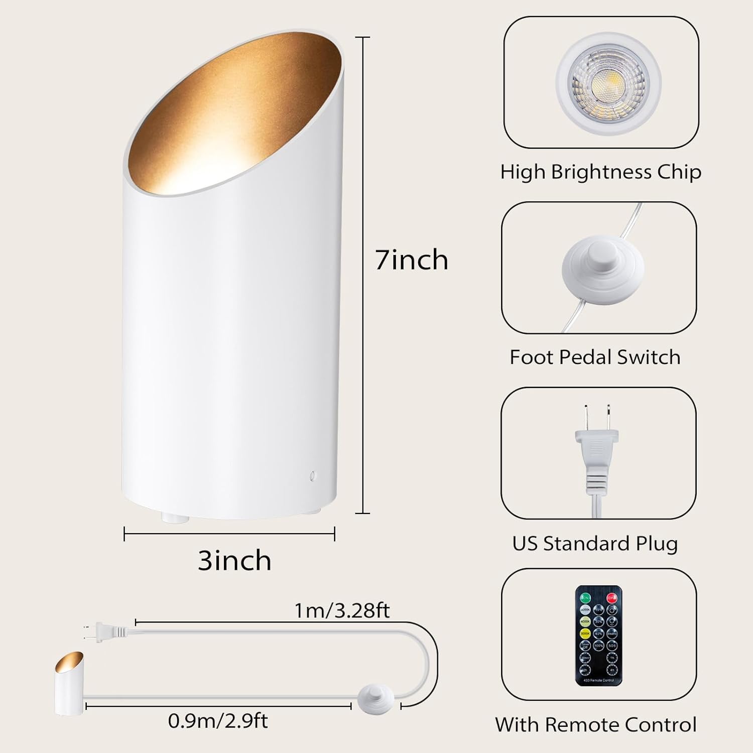brightown-2-pack-plug-in-led-floor-can-lights-with-remote-2-modes-white image 5