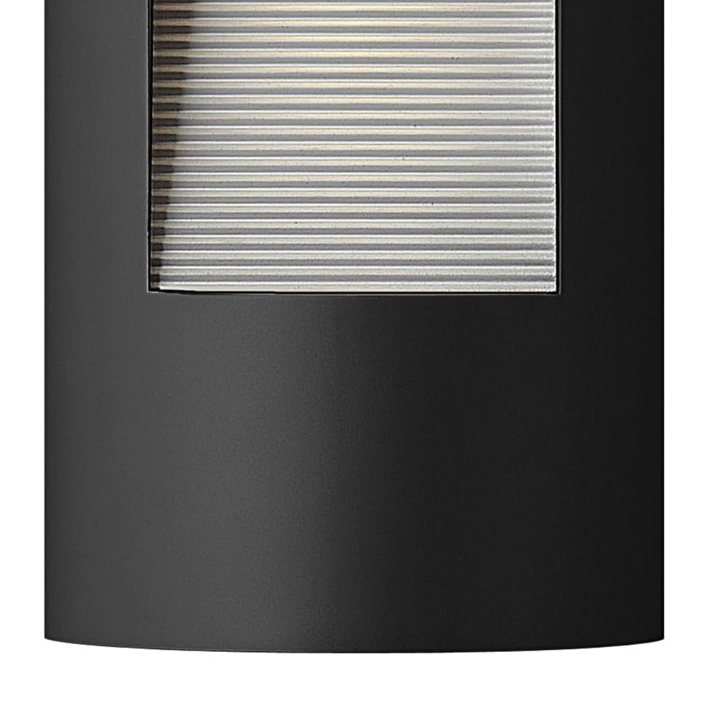 hinkley-luna-medium-wall-mount-outdoor-lantern-half-moon-satin-black-finish-ada- image 7