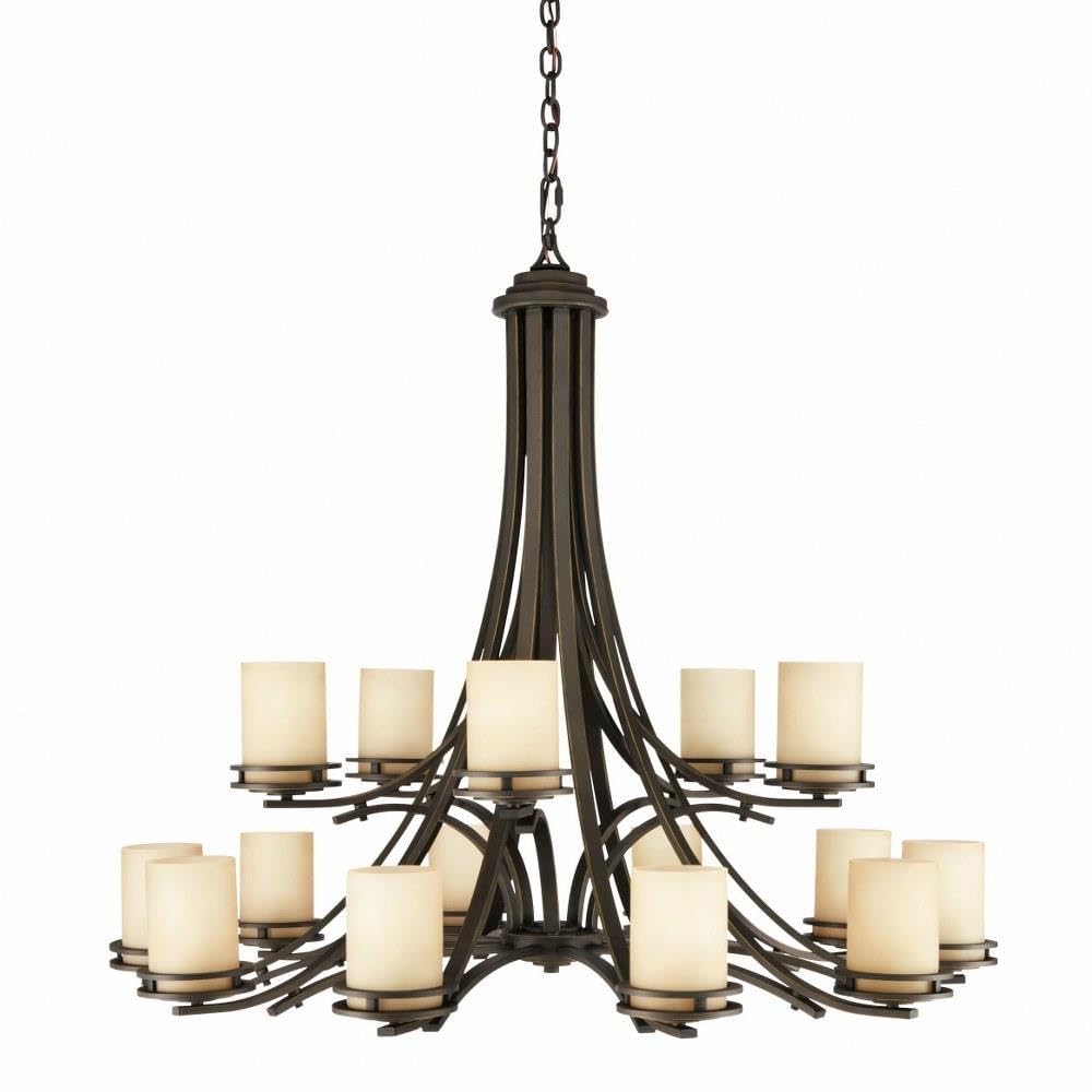 kichler-hendrik-21-5-5-light-chandelier-brushed-nickel-with-opal-glass image 5