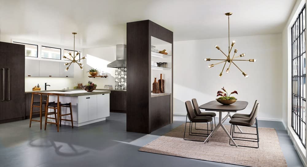 kichler-armstrong-8-light-sputnik-chandelier-in-natural-brass image 4