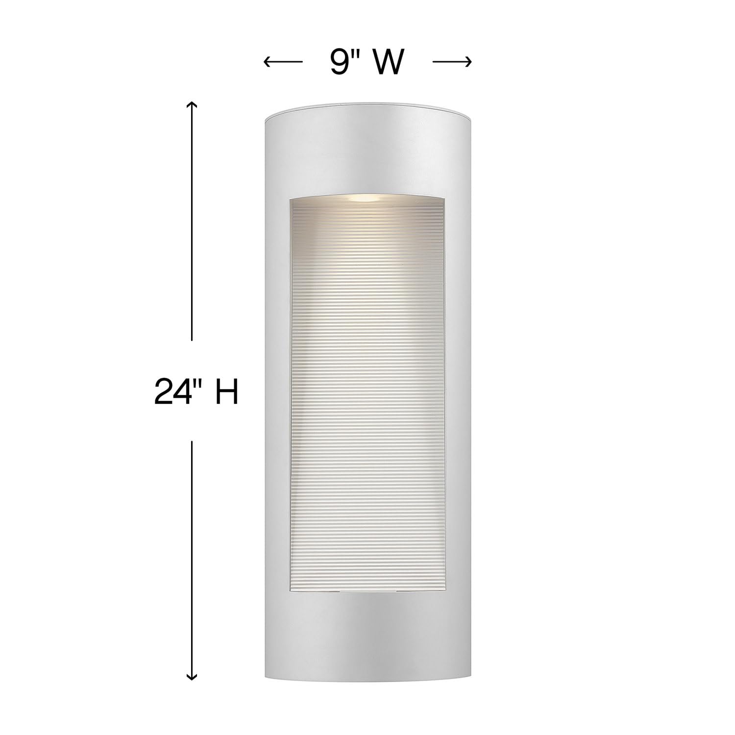 hinkley-1664tt-led-luna-two-light-outdoor-wall-mount-titanium-finish image 2
