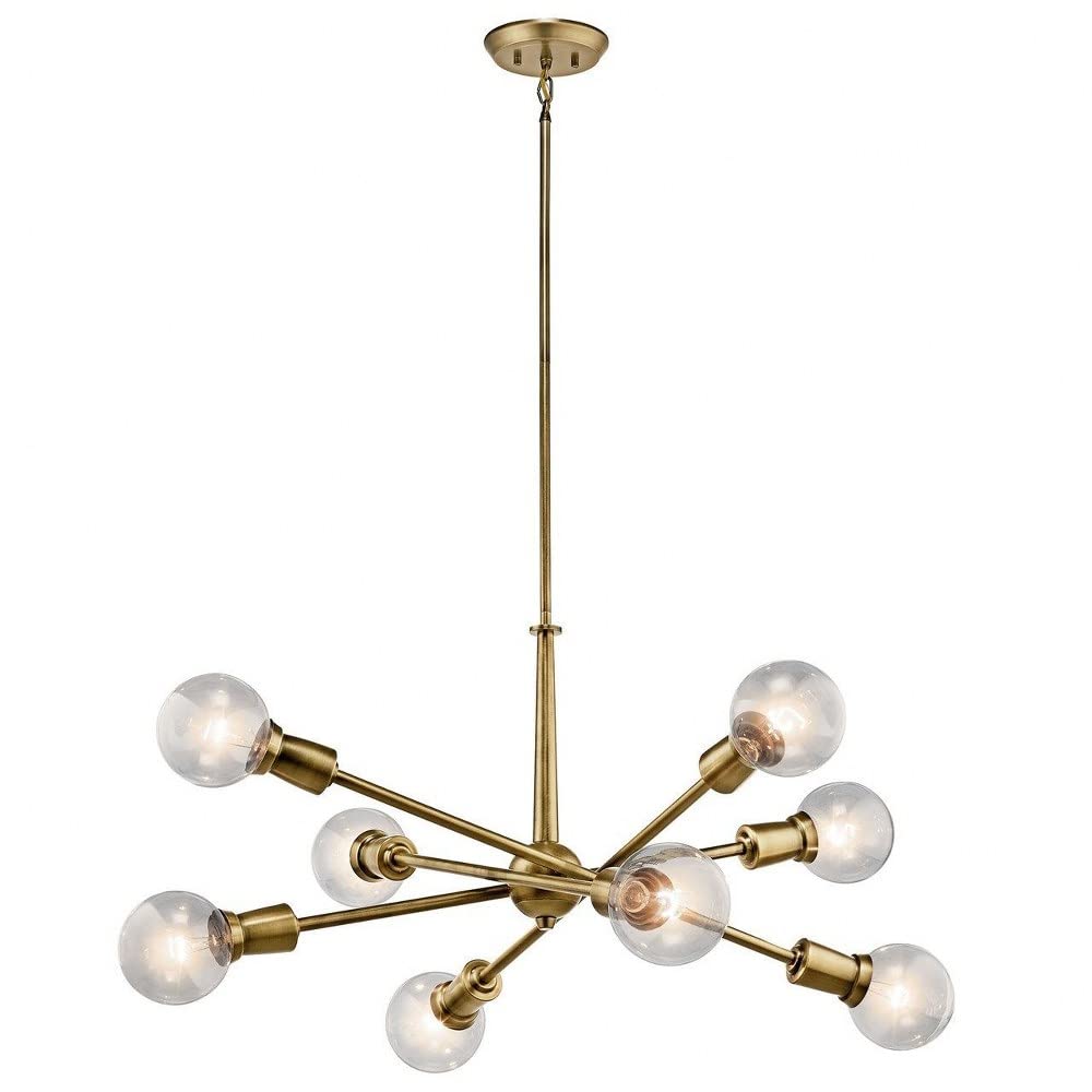 kichler-armstrong-8-light-sputnik-chandelier-in-natural-brass image 2