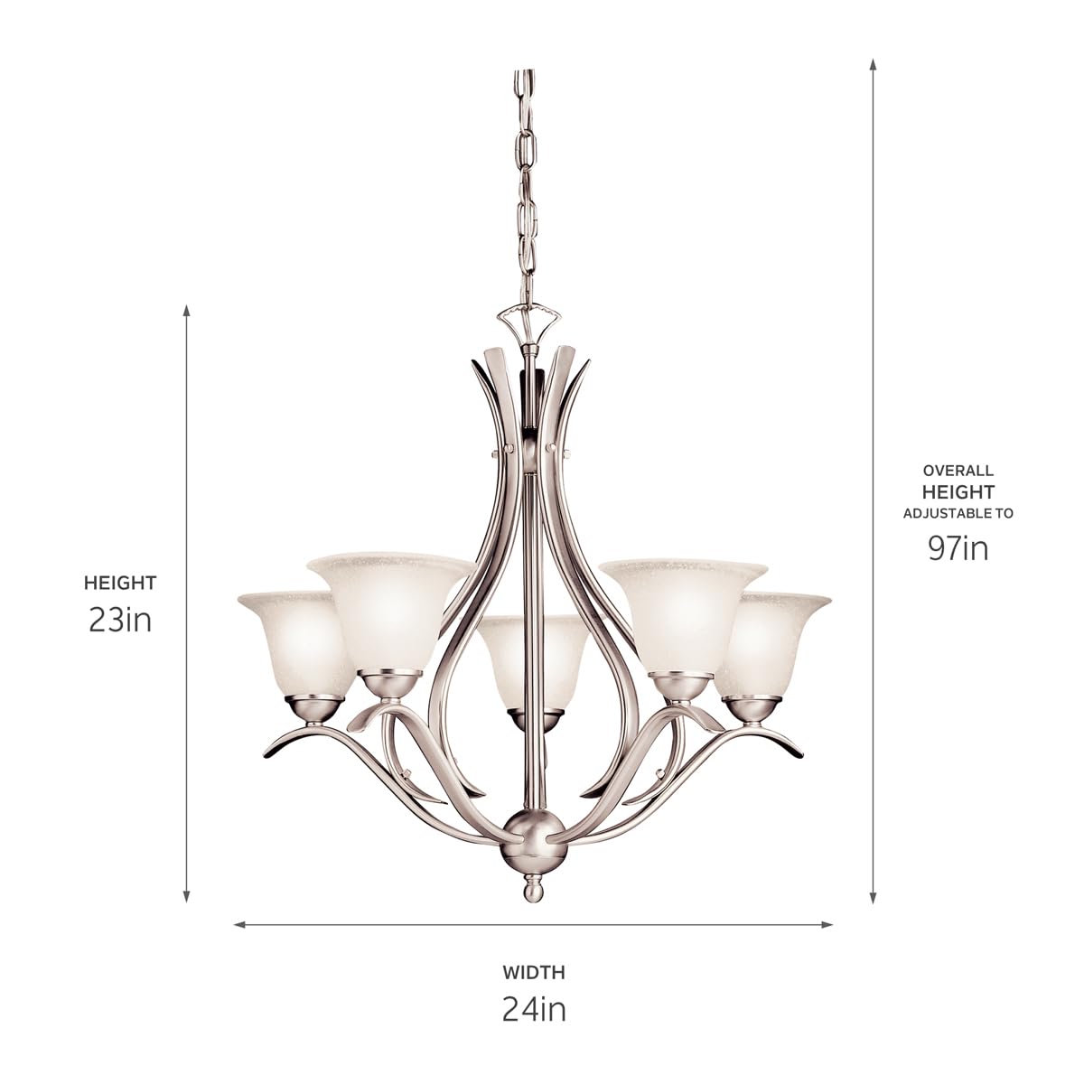 kichler-dover-5-light-chandelier-in-brushed-nickel-2020ni-for-dining-room-and-fo image 8
