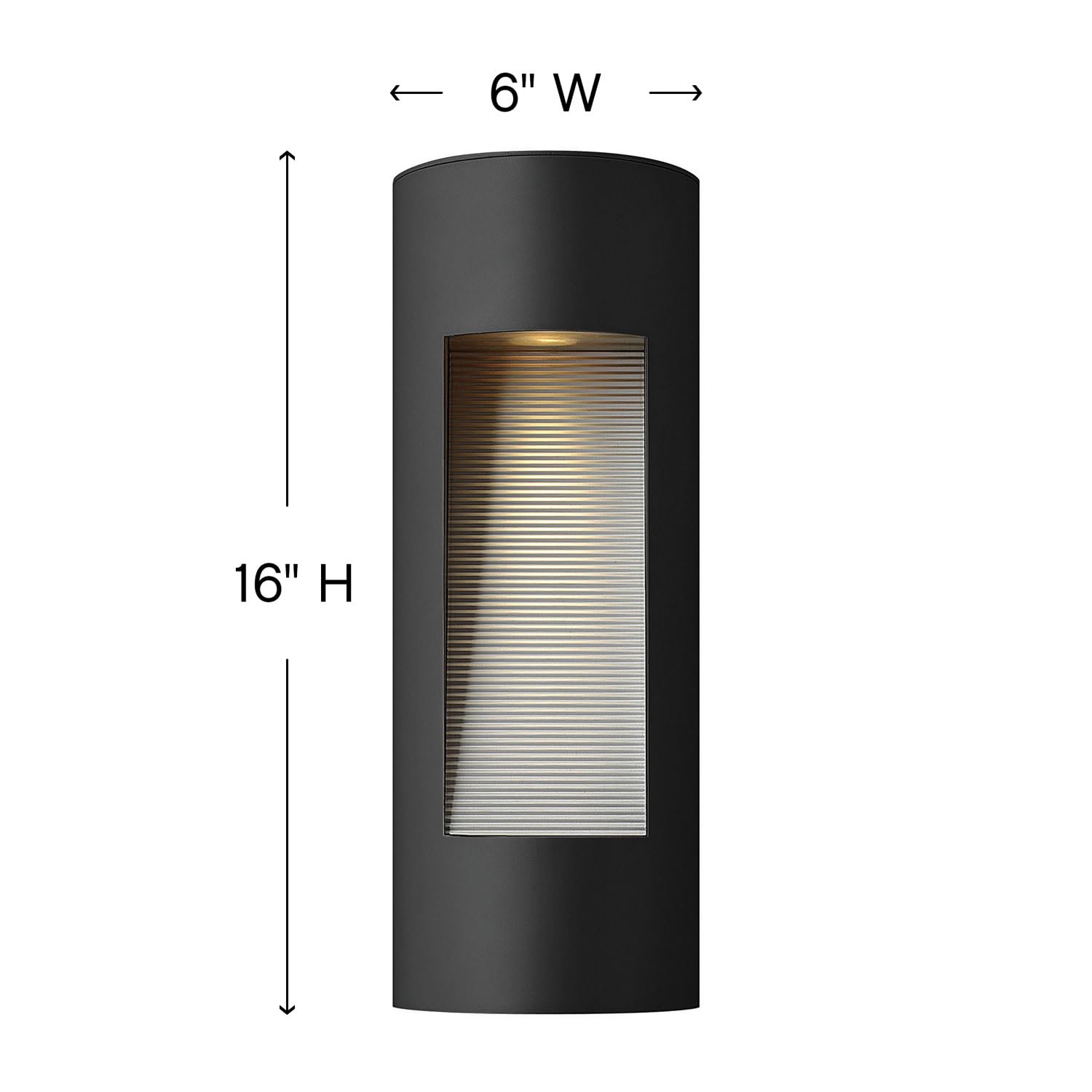 hinkley-luna-medium-wall-mount-outdoor-lantern-half-moon-satin-black-finish-ada- image 2