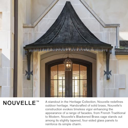 hinkley-nouvelle-3-light-outdoor-medium-wall-lantern-with-scroll-blackened-brass image 8