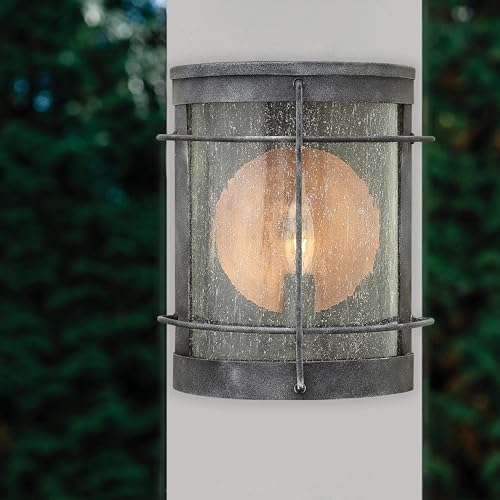 hinkley-newport-small-outdoor-wall-light-aged-zinc-finish-traditional-one-light- image 8