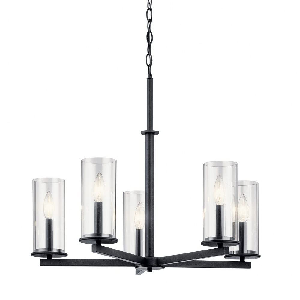 kichler-crosby-5-light-chandelier-olde-bronze-clear-glass-26-25-x-22-25-model-43 image 2