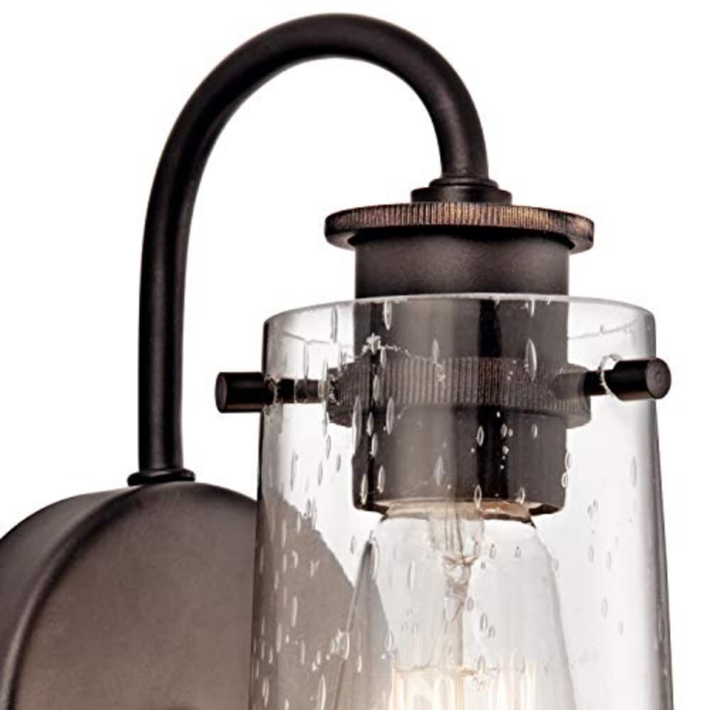 kichler-braelyn-wall-sconce-olde-bronze-clear-seeded-glass-1-light-model-45457oz image 3
