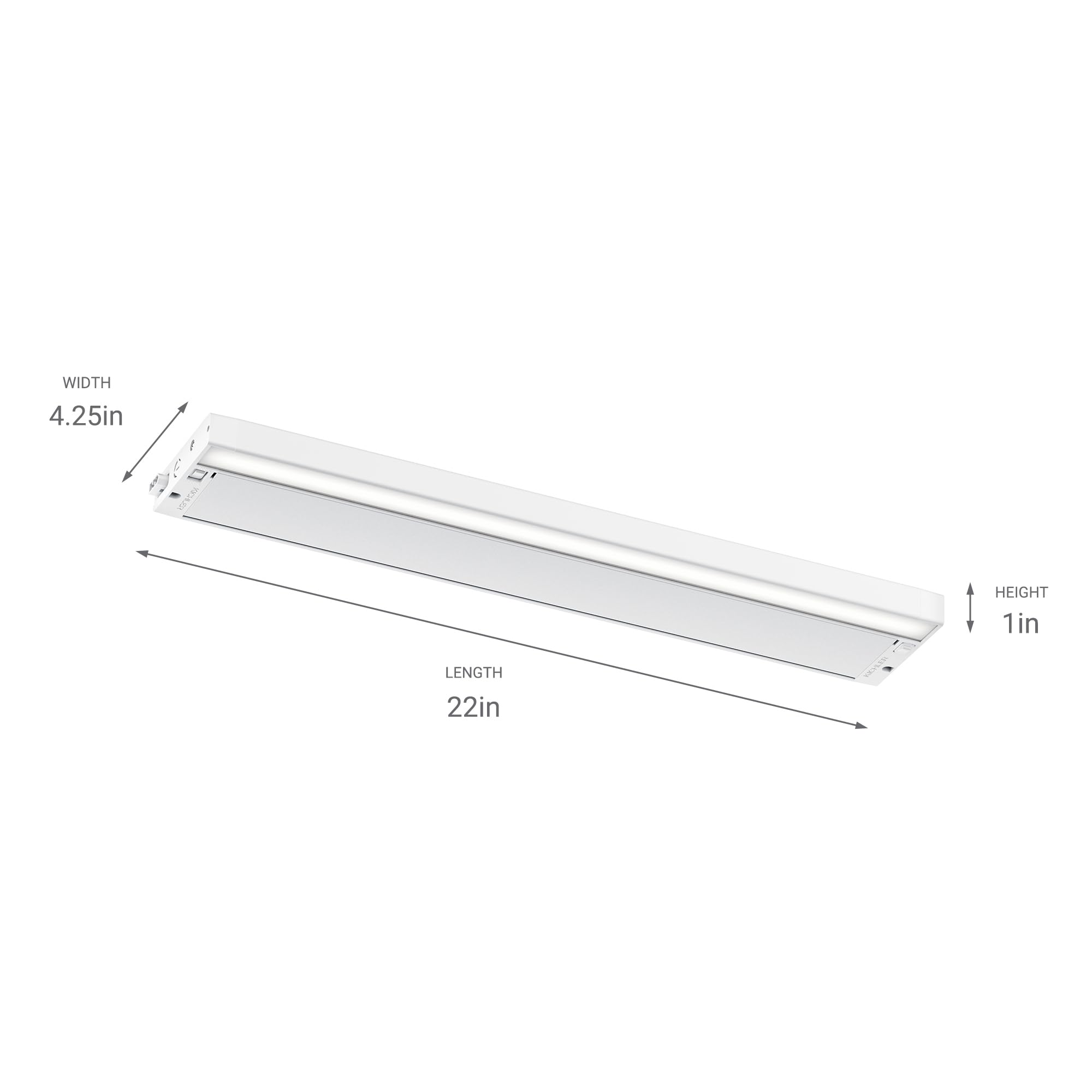 kichler-6u-series-22-120v-led-under-cabinet-light-in-white-2700k-3000k-selectabl image 6