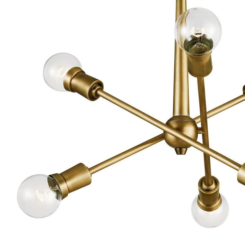 kichler-armstrong-6-light-sputnik-chandelier-black-adjustable-arms-43095bk image 4