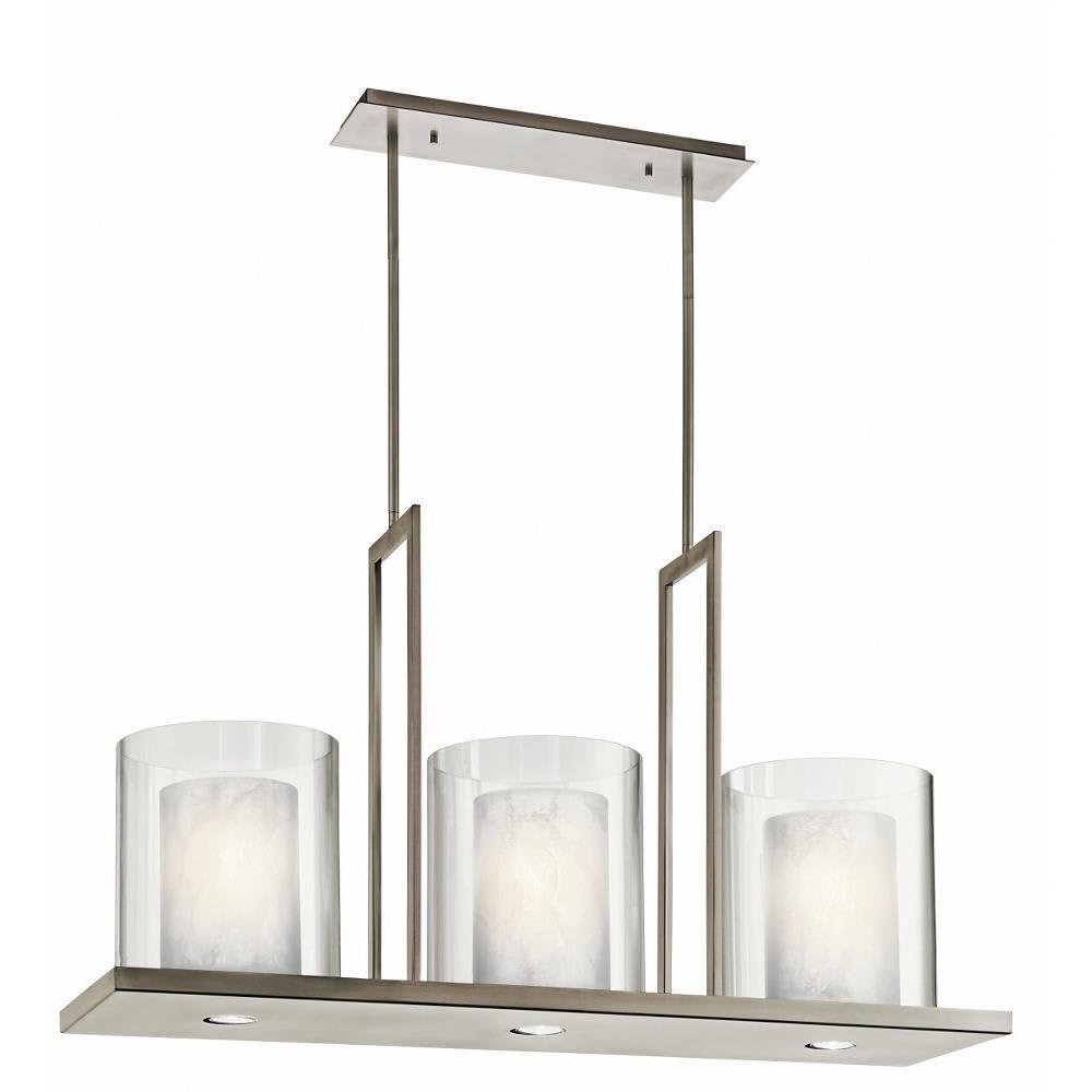 kichler-triad-40-6-light-linear-chandelier-classic-pewter-uplights-and-downlight image 1