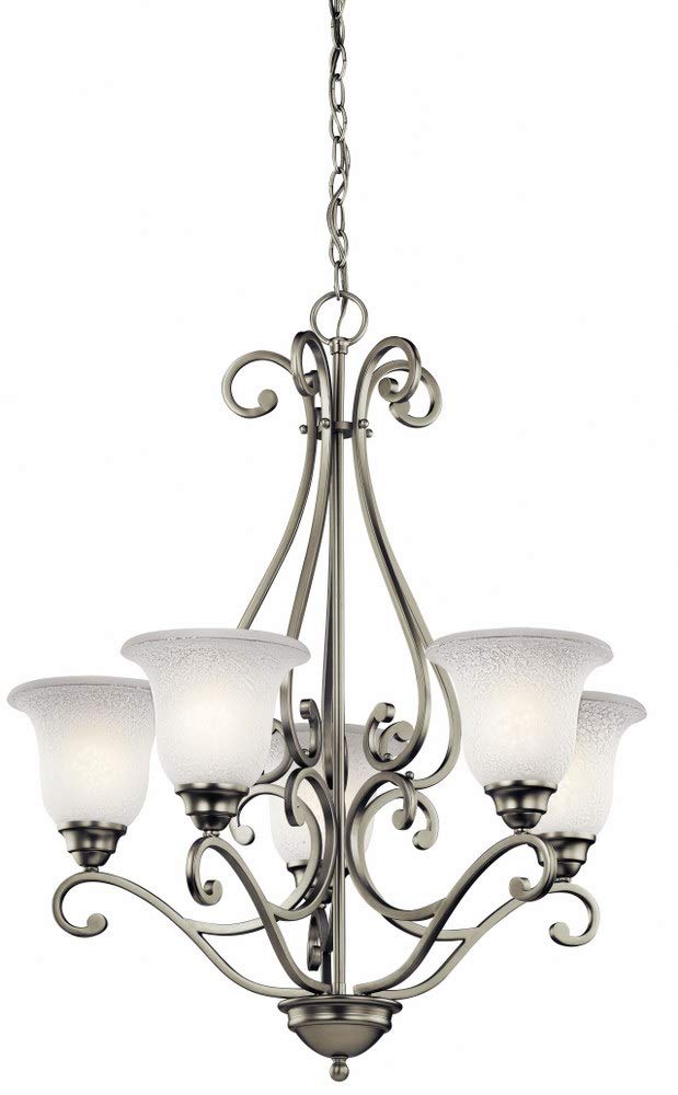 kichler-camerena-31-25-5-light-chandelier-in-brushed-nickel-with-white-scavo-gla image 1