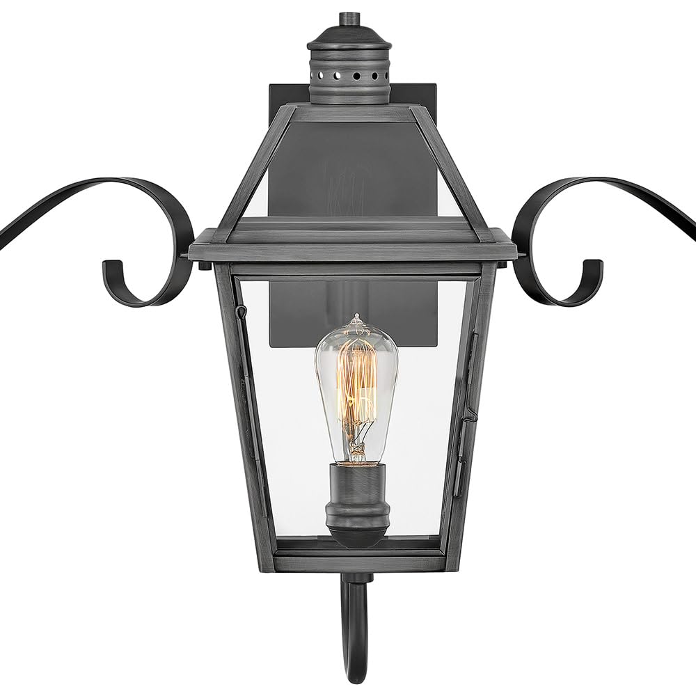 hinkley-nouvelle-one-light-outdoor-small-wall-lantern-with-scroll-blackened-bras image 3