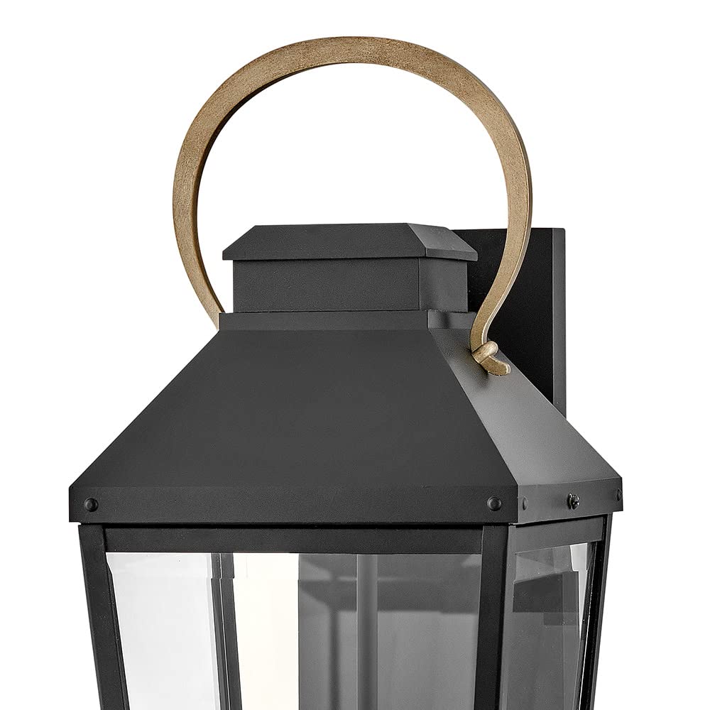 hinkley-dawson-large-wall-mount-outdoor-lantern-aluminum-clear-beveled-glass-tap image 5