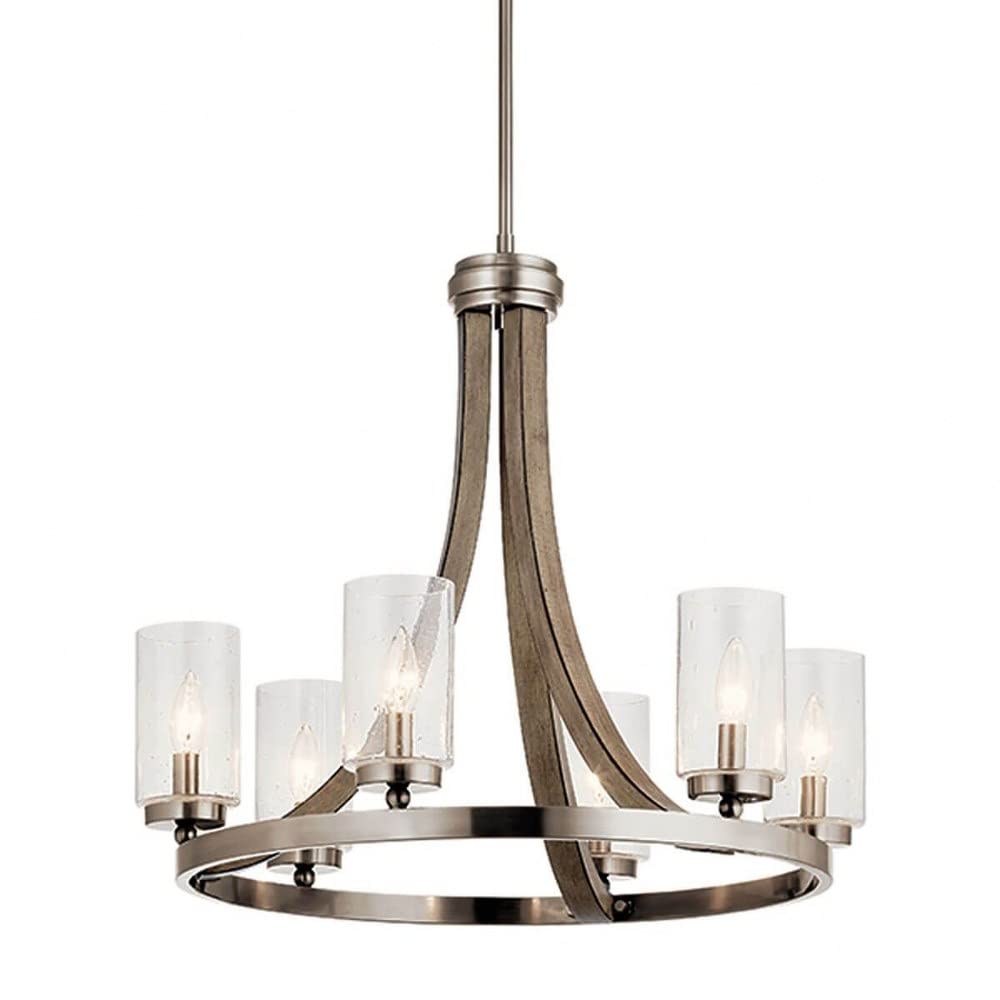 kichler-grand-bank-6-light-chandelier-auburn-stained-wood-distressed-black-metal image 5