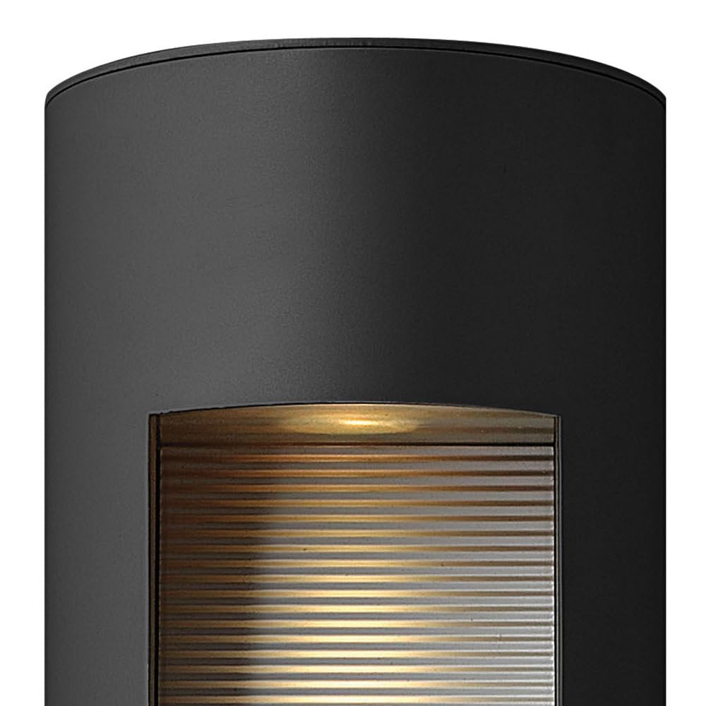 hinkley-luna-medium-wall-mount-outdoor-lantern-half-moon-satin-black-finish-ada- image 5