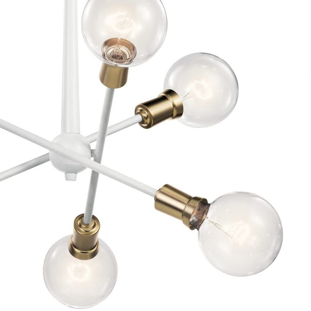 kichler-armstrong-6-light-sputnik-chandelier-black-adjustable-arms-43095bk image 6