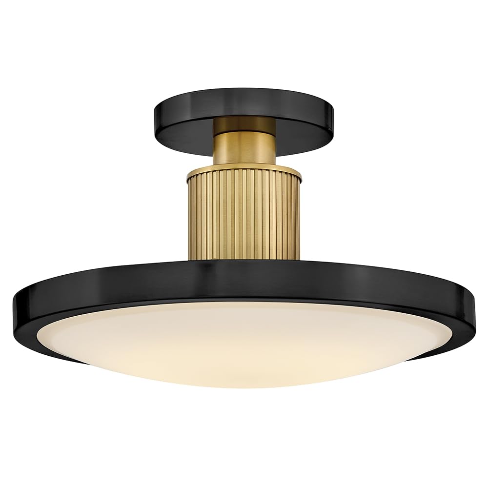 hinkley-kieran-medium-semi-flush-mount-black image 1