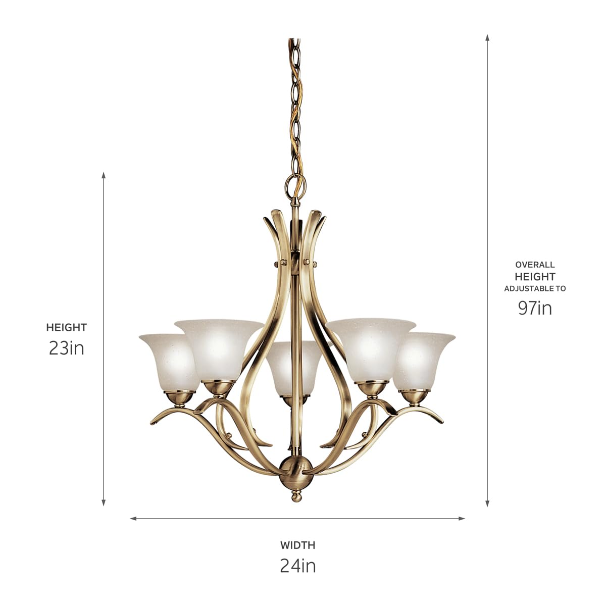 kichler-dover-5-light-chandelier-antique-brass image 7